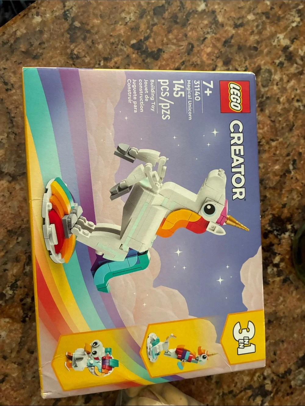 LEGO Creator White Rainbow Unicorn Building Toy (145 pcs)